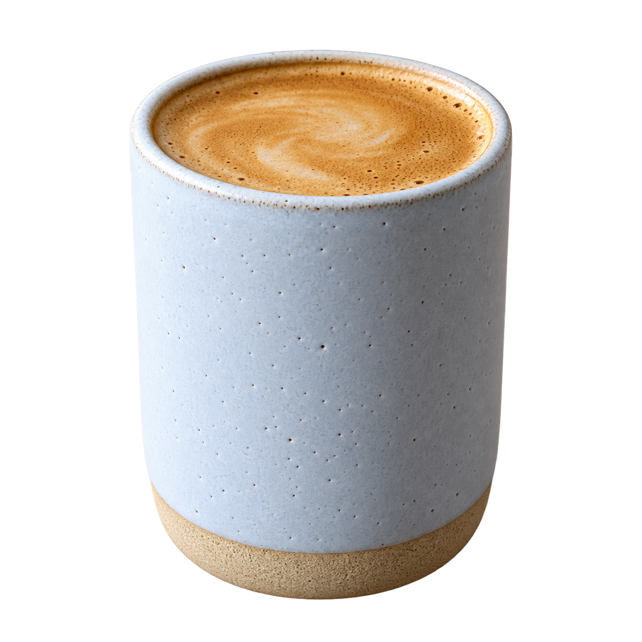 Illustration inspired by Shou's pale grey ceramic cups with a sandy unglazed foot